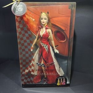 Barbie Corvette Pink Label in Red and White Racing Outfit